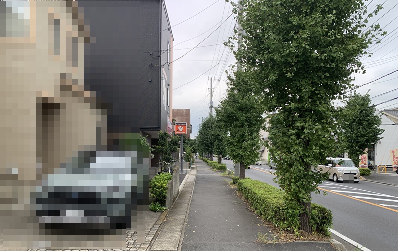 ハローストレージ越谷東大沢の前面道路