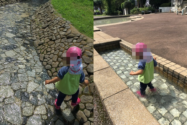 花田第二公園の水遊び場