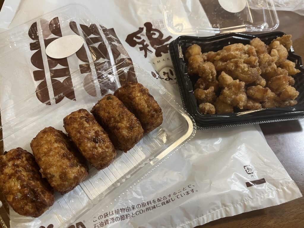 はまけいの鶏団子となんこつ唐揚げ
